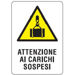 Cartello attenzione ai carichi sospesi